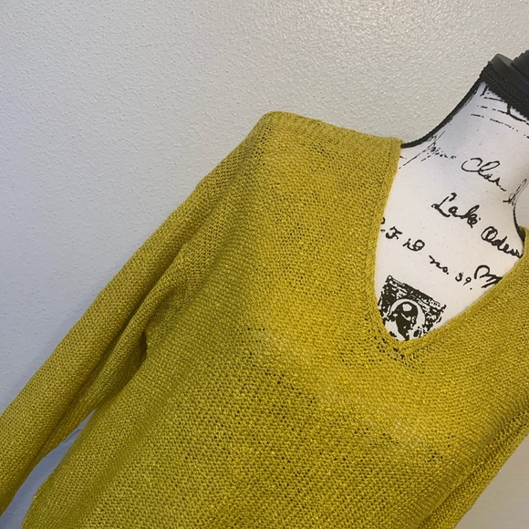 MOD REF Yellow Crochet Knit Sweater - Picture 4 of 12